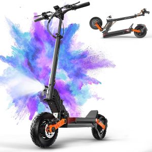 JOYOR S Electric Scooter，Dual 1000W Motor Scooter for Adults，Up to 37 Mph & 53 Miles Long Range 265 Lbs 10" Tires Hydraulic Brake Adults Electric Scooter