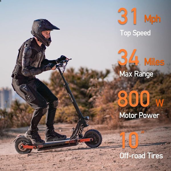 JOYOR S Electric Scooter，Dual 1000W Motor Scooter for Adults，Up to 37 Mph & 53 Miles Long Range 265 Lbs 10" Tires Hydraulic Brake Adults Electric Scooter