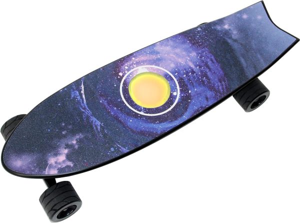 OLELy Electric Skateboard, Slow Down Fish Board, Intelligent Remote Control, 2000 MA, 10km Endurance