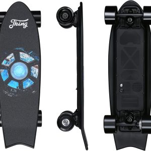 Electric Skateboard Electric Longboard with Remote Control Electric Skateboard,450W Hub-Motor,18.6 MPH Top Speed,7.6 Miles Range,3 Speeds Adjustment,12 Months Warranty