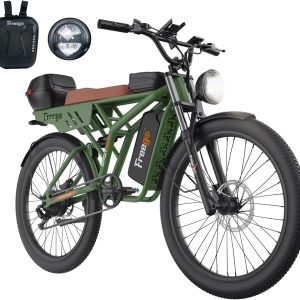 Freego Electric Bike for Adults, 1000W/48V/20Ah, F4 Electric City Bike 24 x 2.4 MTB Tires Ebike Off Road Electric Bicycles Removable Battery, 28MPH & 40 Miles, 7-Speed
