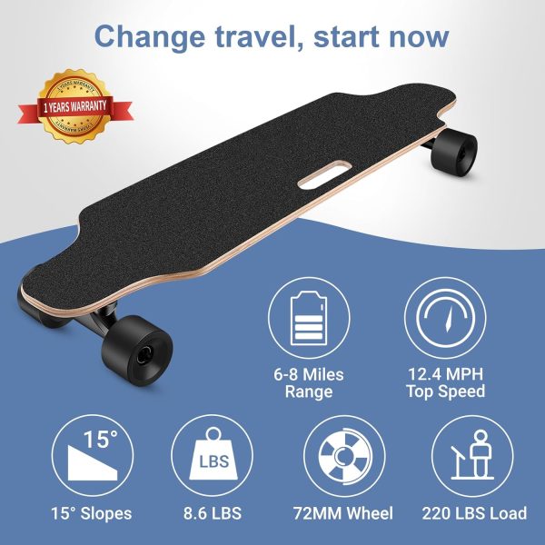 Electric Skateboard for Adults with Wireless Remote Skateboard Electric Longboard for Youths