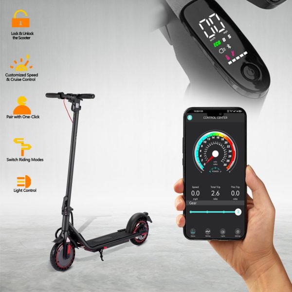 Electric Scooter for Adults Teens,450W Electric Scooter Up to 19MPH & 18.5Miles Range Sport Foldable Scooter Double Braking Electric Scooters for Commuter,8.5" Tires Electric Scooter for Adults