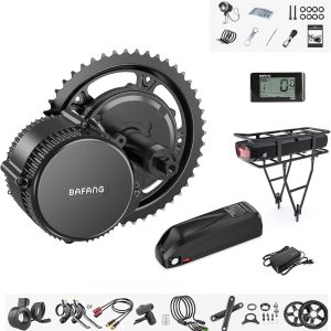BAFANG BBS02B 36V/48V 500W Mid Drive Kit with Battery(Optional) 48V Ebike Motor with DIY LCD Display/Controller Electric Bikes Conversion kit for Mountain Bike