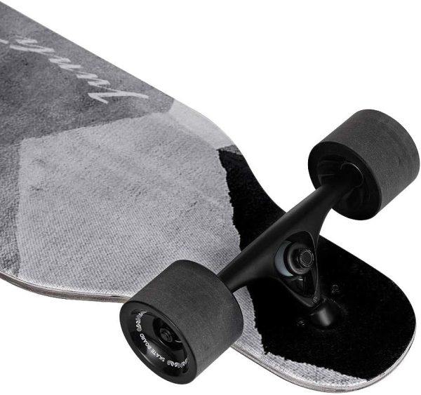 Junli 41 Inch Freeride Skateboard Longboard - Complete Skateboard Cruiser for Cruising, Carving, Free-Style and Downhill
