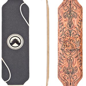 Black Longboards Collection | Longboard Skateboard Complete | Exotic Wood with Canadian Maple Core | Cruising, Carving, Freestyle, Dancing, Downhill, Freeride