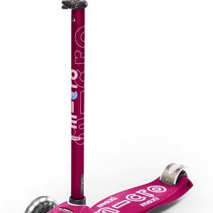 Micro Kickboard - Maxi Deluxe LED - Three Wheeled, Lean-to-Steer Swiss-Designed Micro Scooter for Kids with Motion-Activated Light-Up Wheels for Ages 5-12