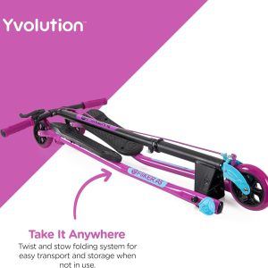 Yvolution Y Fliker Air A3 Drifting Scooter Foldable Swing Wiggle Scooter Self-Propelled Push Scooter for Boys and Girls Age 7+ Years Old